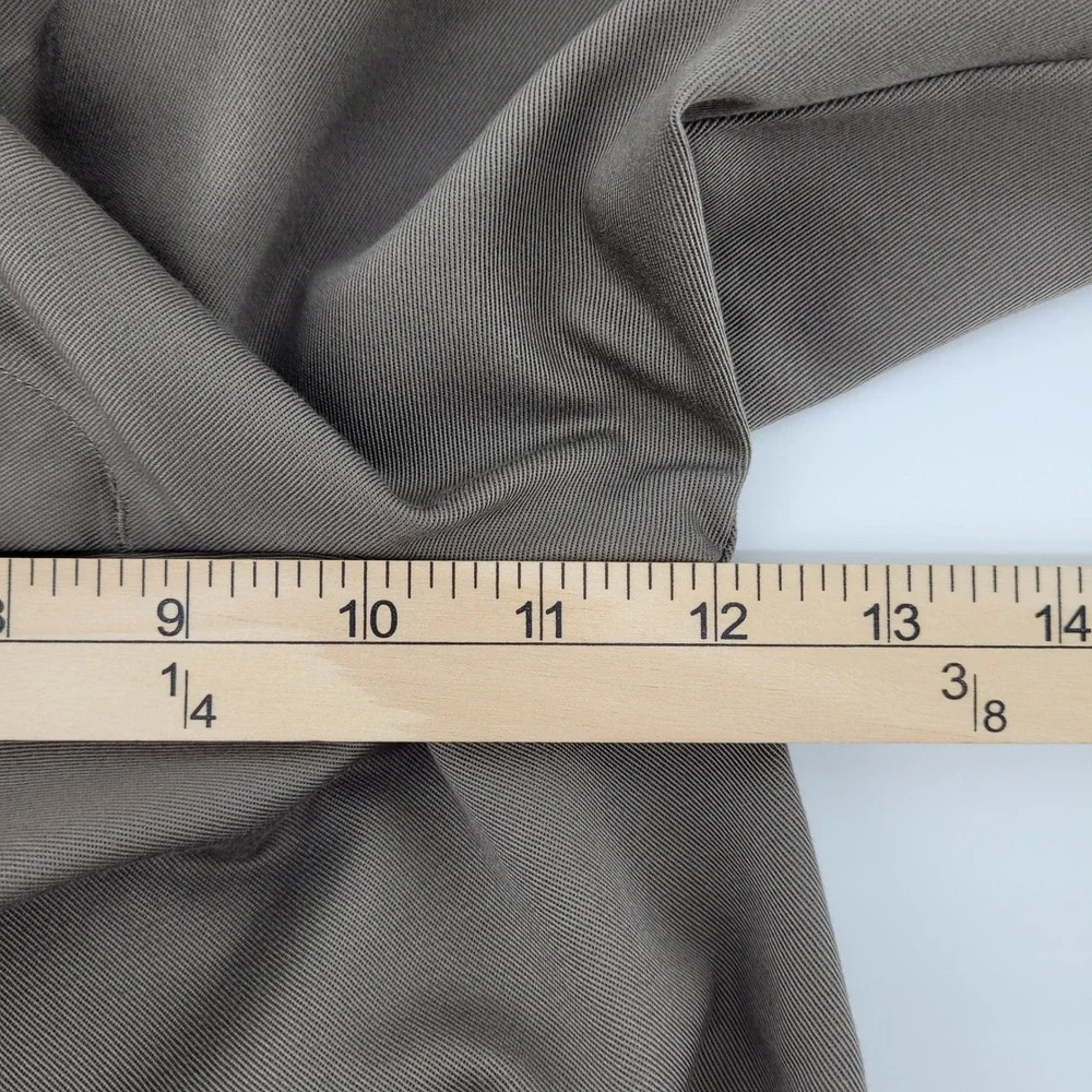 Dockers Premium Never Iron Chinos Mens 34x34 Brown Relaxed Fit Flat Front Office
